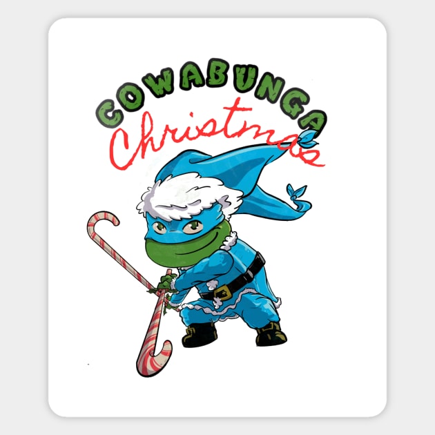 COWABUNGA CHRISTMAS LEO! Magnet by TLareauArt